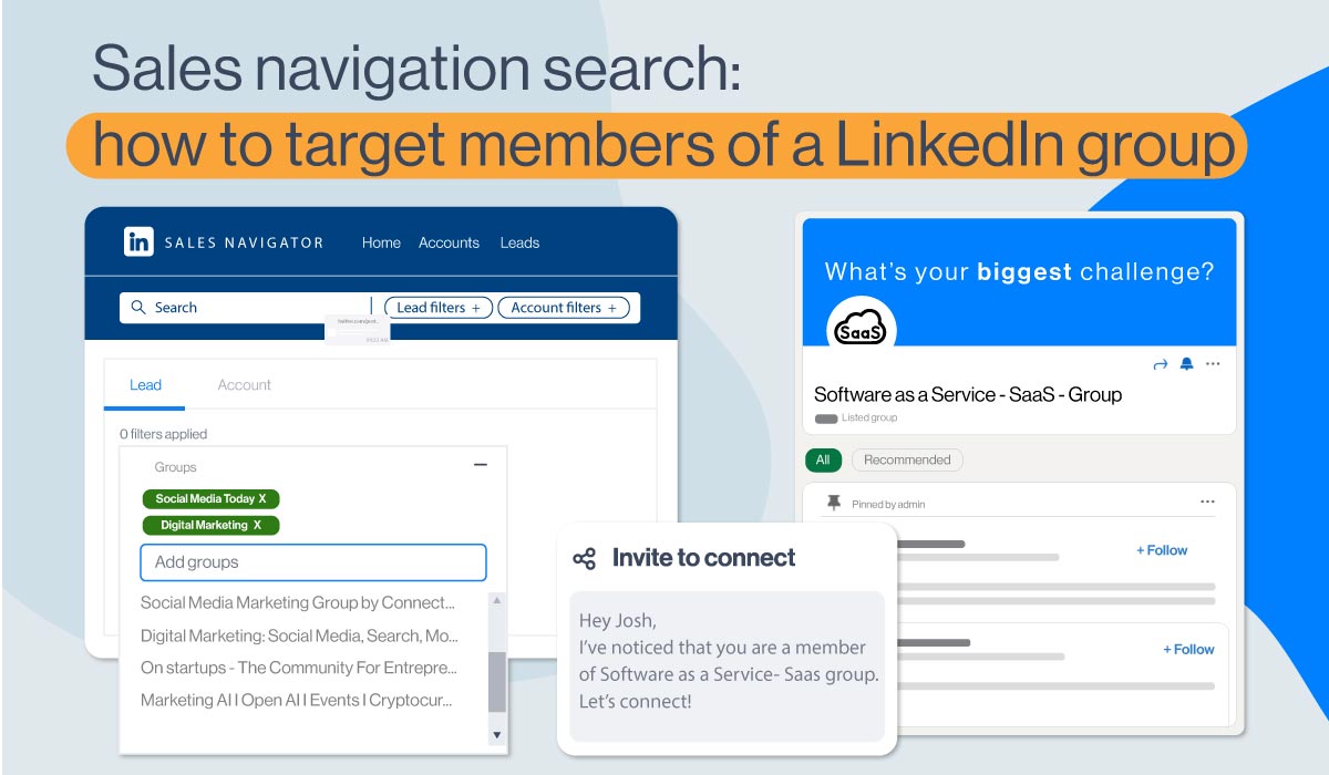 How to target members of a LinkedIn group, Sales Navigator filter