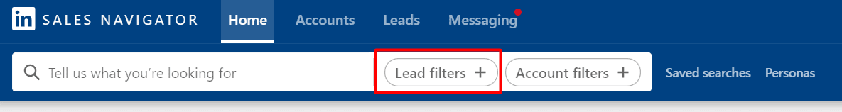 Sales Navigator - how to find Group filter, step 1