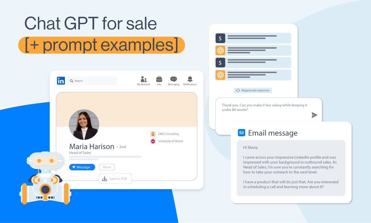 Chat GPT For Sales With Prompt Examples blog visual