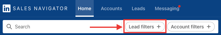 Sales Navigator, Lead filters