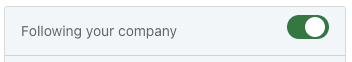 Following your company toggle button