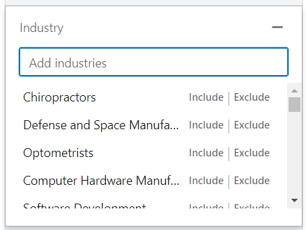 Industries filter