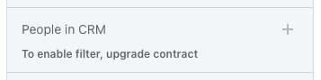 People in CRM filter