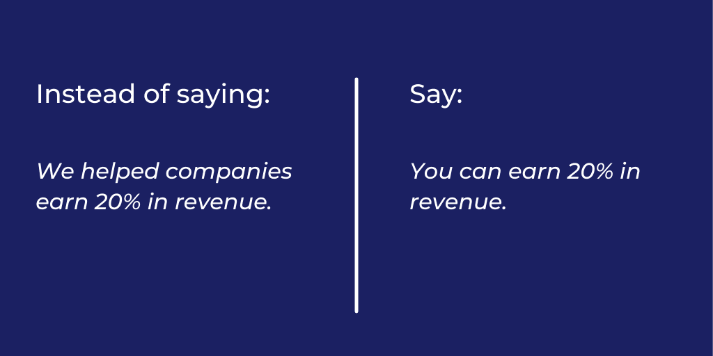 Cold email mistake example of self-centered message VS prospect-oriented