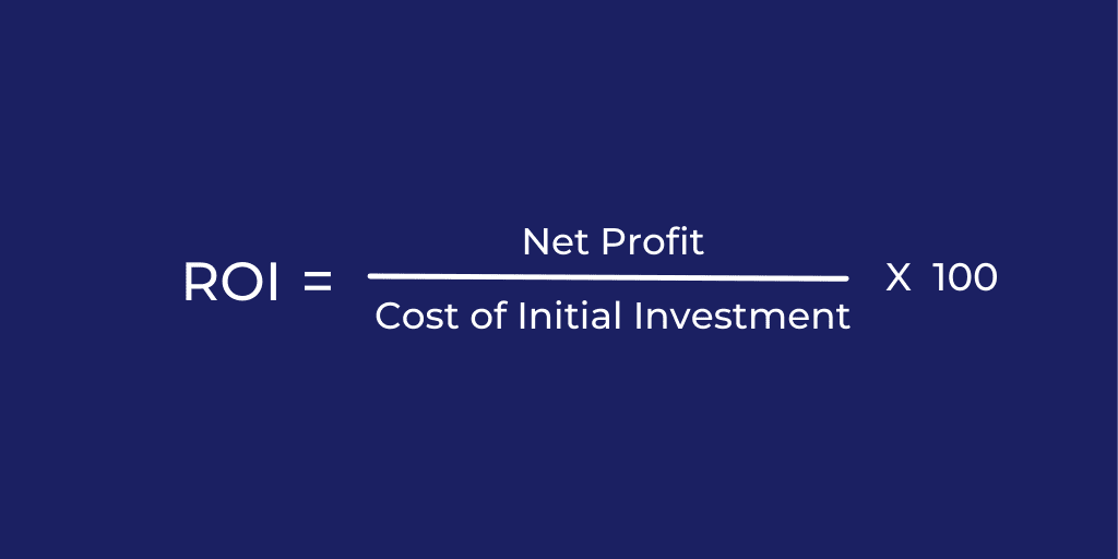 Formula calculation that describes ROI