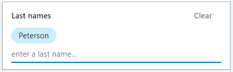 Image of LinkedIn Recruiter search filters to find employees by their last name