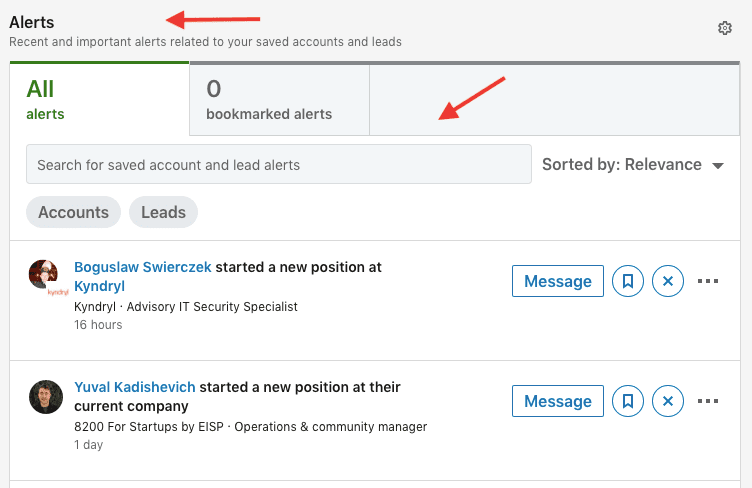 Image of Sales Navigator updates regarding leads