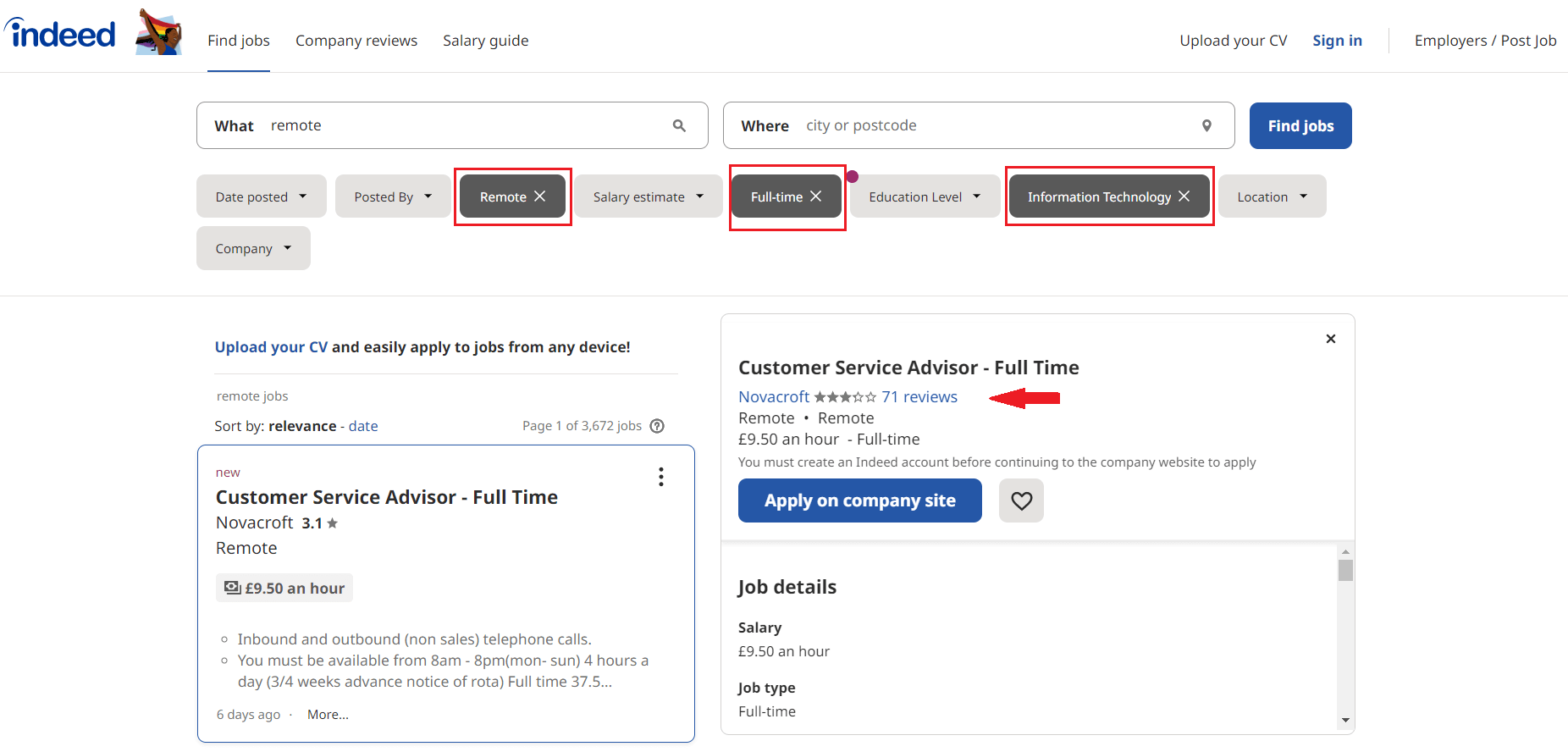 Image of Indeed, a job-search website to find sales leads