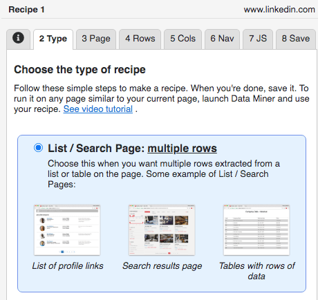 Image explaining how to create URL in Data Miner step 2