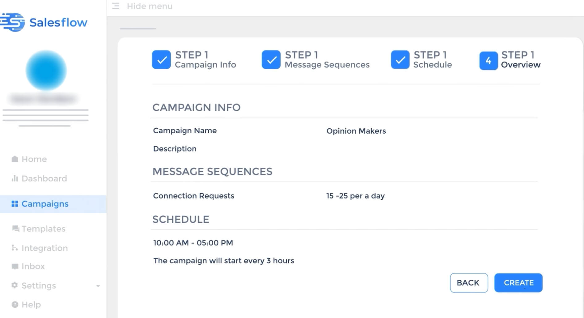 Image of Salesflow, one of the LinkedIn automation tools