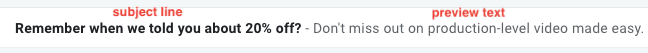 Subject Line Vs Preview Text 