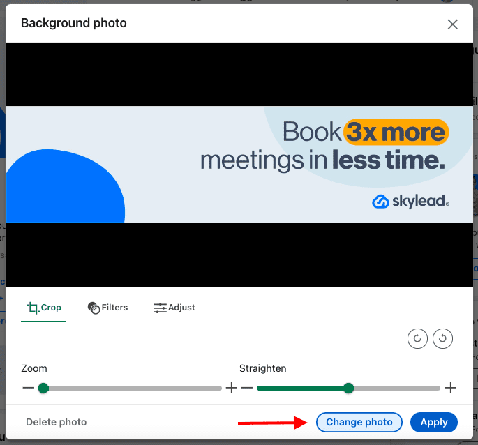 How to edit your LinkedIn background photo, LinkedIn personal profile, desktop