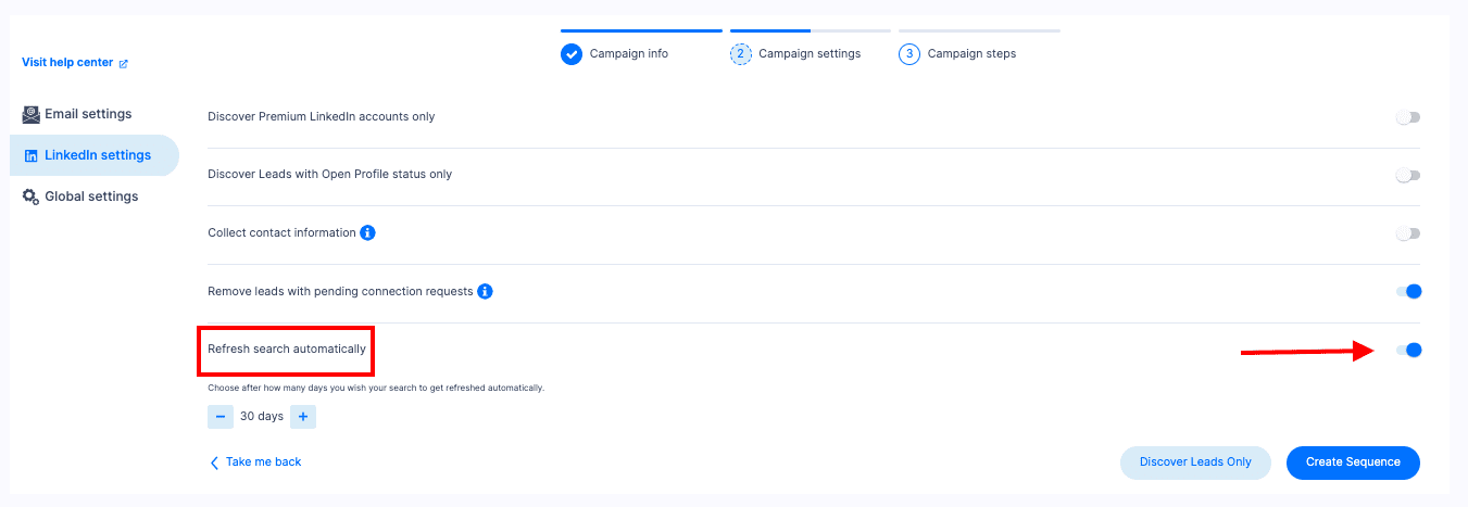 Auto-refresh leads on Skylead